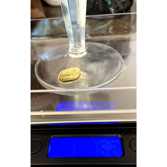 Set 6 Vintage Bohemia Czech Crystal 7” tall wine water glasses stemware - Picture 4 of 4